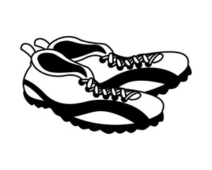 american football shoes on white background