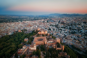 Granada Alhambra aerial view