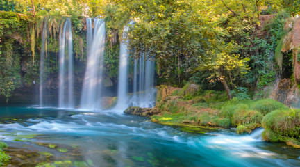 Duden (upper) waterfall and nature park in Antalya city, Turkey