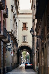 Madrid street alley view