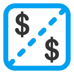 Financial shares vector icon. Flat Financial shares pictogram is isolated on a white background.