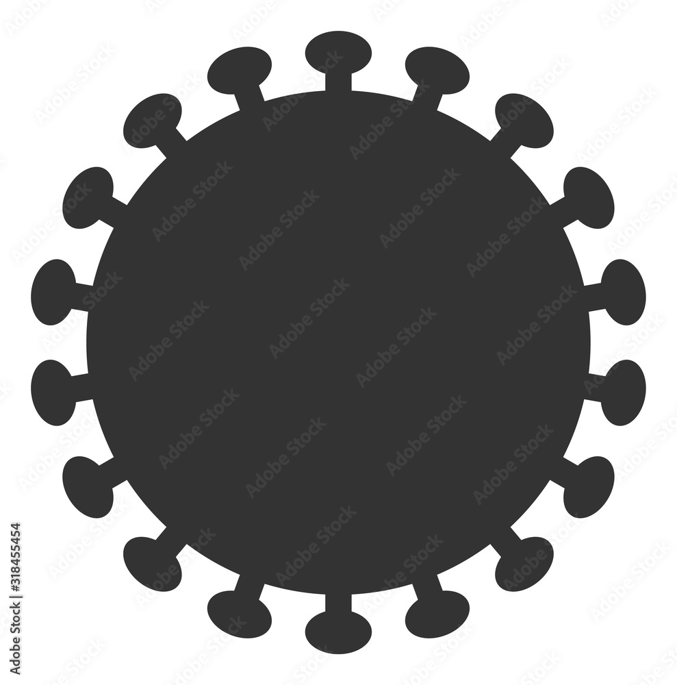Aufkleber virus shell vector icon. flat virus shell symbol is isolated on a white background.