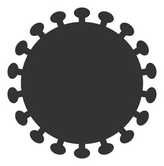 Virus shell vector icon. Flat Virus shell symbol is isolated on a white background.