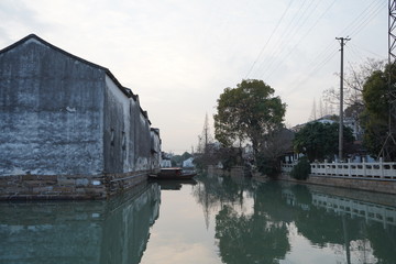 Fototapeta premium Village in Water Town