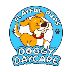 doggy daycare puppy logo cute clinic 