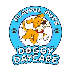 doggy daycare puppy logo cute clinic 