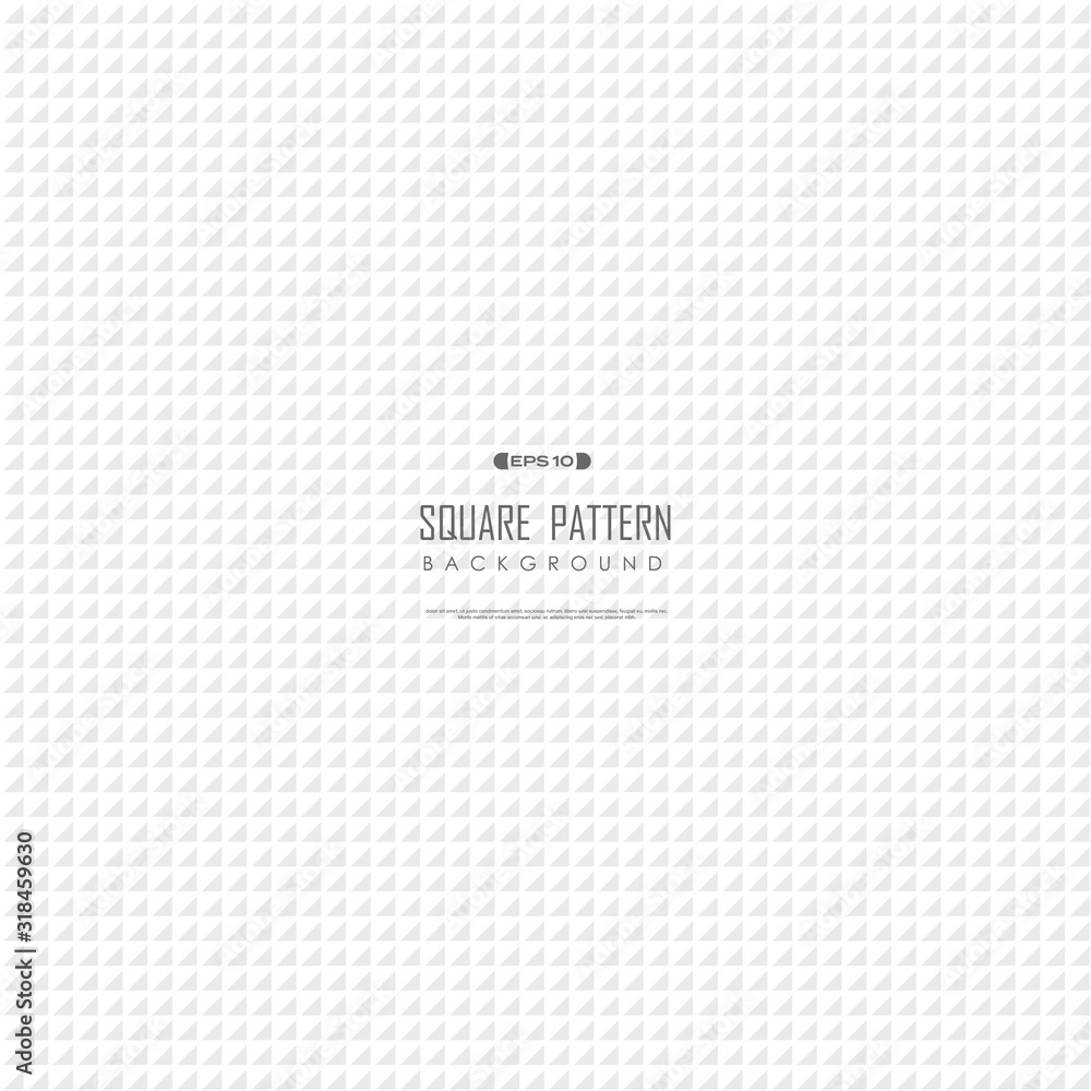 Aufkleber abstract white square pattern design of minimal decorative background. illustration vector eps10