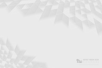 Fototapeta premium Abstract gray and white triangles pattern design for technology design background. illustration vector eps10