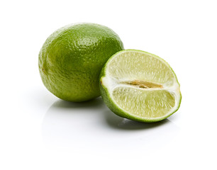 Lime Isolated on White Background