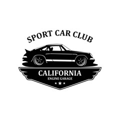 Sport car club logo vector
