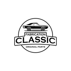 Classic original parts logo vector