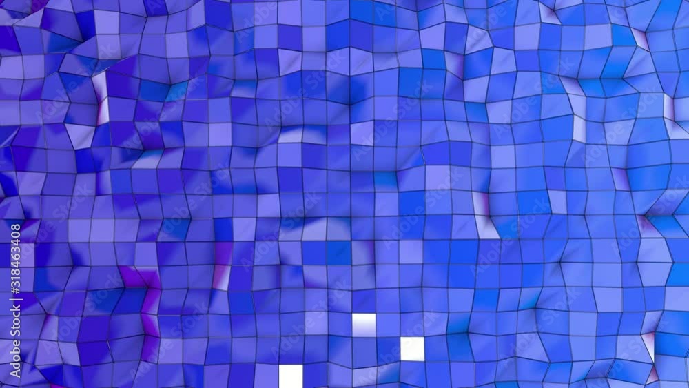 Poster the blue low poly plane is slowly deformed. animated abstraction screensaver. 3d render
