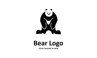 Fototapeta premium The flat bear logo concept is perfect for business, technology, contractor and housing symbols, health,sport, restaurants, education