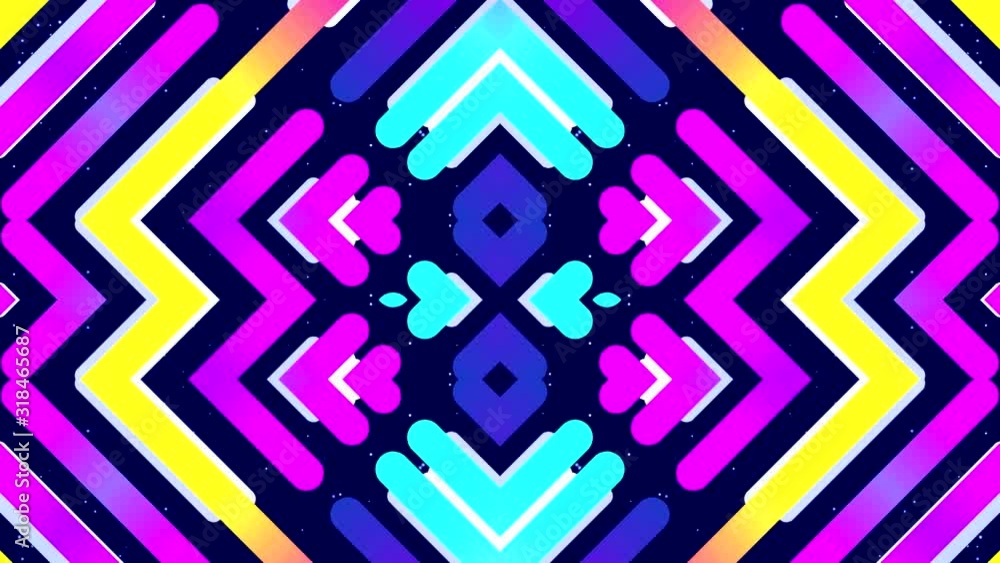 Poster vj loop colors kaleidoscope motion background