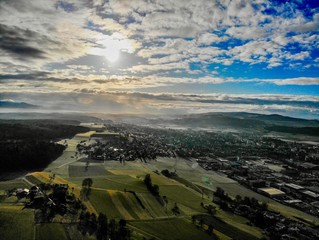 aerial view of city