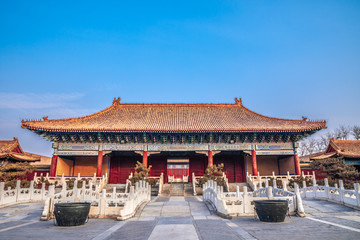 Obraz premium Halberd gate of Taimiao in Beijing, China. Beijing labor people's Cultural Palace, China