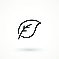 Leaf icon vector leaf isolated on white background. leaf of trees and plants. eco and bio logos.