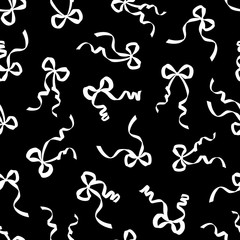 Seamless pattern of elegant, beautiful ribbon,