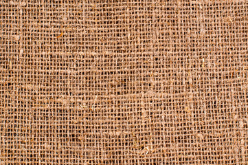 The texture of the burlap