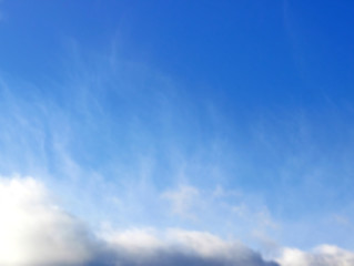 blue sky is covered by white clouds