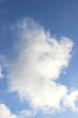 blue sky is covered by white clouds