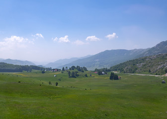 Fototapeta na wymiar Beautiful summer landscape in the northern part of Montenegro