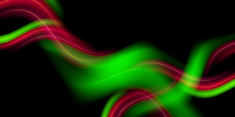 Blurred dynamic motion. Multicolor bright blurred glowing lines