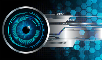 Blue eye cyber circuit future technology concept background