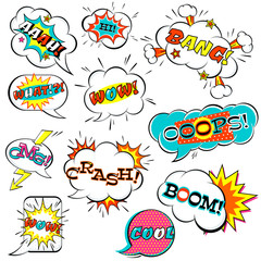 Set of comic speech bubble