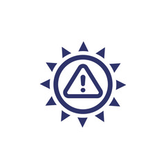 UV radiation warning, vector icon