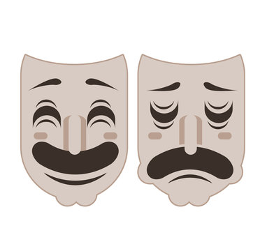 theater drama and comedy masks