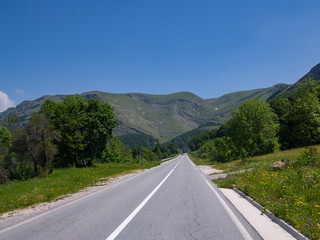 Landscape with road in the north Montenegro