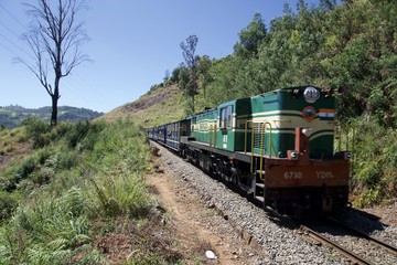 Obraz premium Train in the mountain
