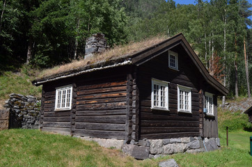 Fototapeta na wymiar Norwegian Folk Architecture. Telemark Region, Norway