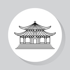 Travel - web line icon.  Architecture of China for apps and web.