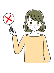 不正解　若い女性