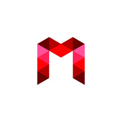 letter logos M. modern templates. with a red texture on a white background. M logo technology for companies, digital and graphic graphics