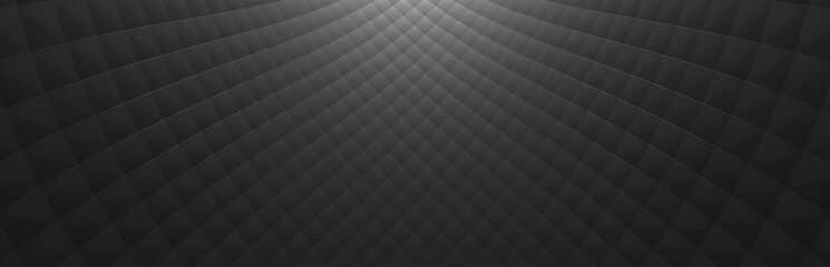 Wide Black Diverging Tiled Pattern (Website Head) (3D Illustration)