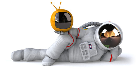 Fun astronaut - 3D Illustration