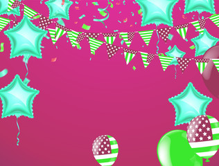 Balloons concept design template holiday