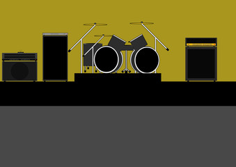 Stage design for a simple band concert