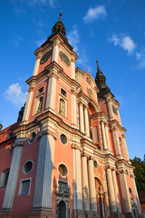 Obraz premium Basilica of the Visitation of the Virgin Mary in Święta Lipka (Holy Lime). Warmian-Masurian Voivodeship, Poland.