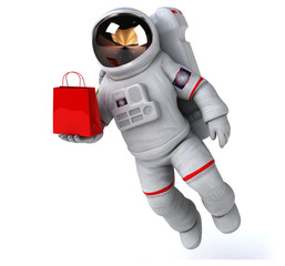 Fun astronaut - 3D Illustration