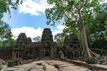 Prasat Banteay Kdei, The Citadel of Chambers is a Buddhist temple in Angkor, Siemreap Cambodia.