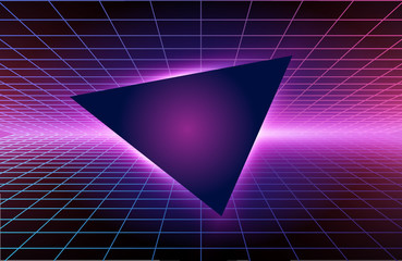 80s Retro Sci-Fi Background