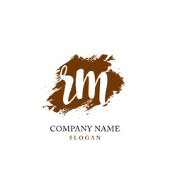 RM Initial handwriting logo vector	