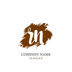 RN Initial handwriting logo vector	
