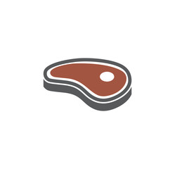 Steak related icon on background for graphic and web design. Creative illustration concept symbol for web or mobile app