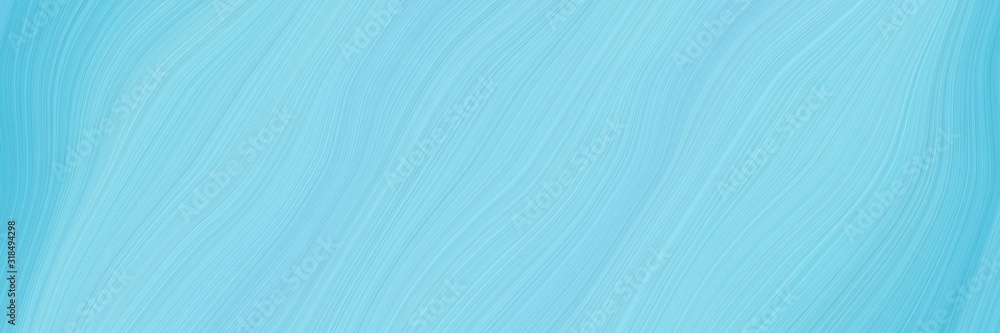 Aufkleber modern banner with sky blue, medium turquoise and pale turquoise colors. dynamic curved lines with f