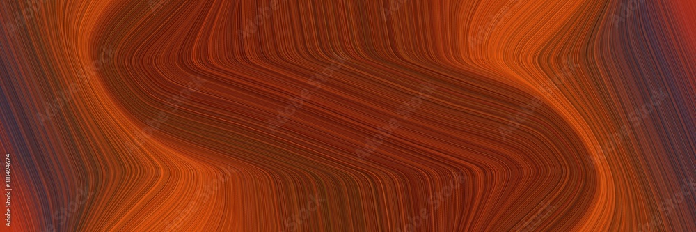 Poster moving banner design with chocolate, saddle brown and coffee colors. dynamic curved lines with fluid flowing waves and curves